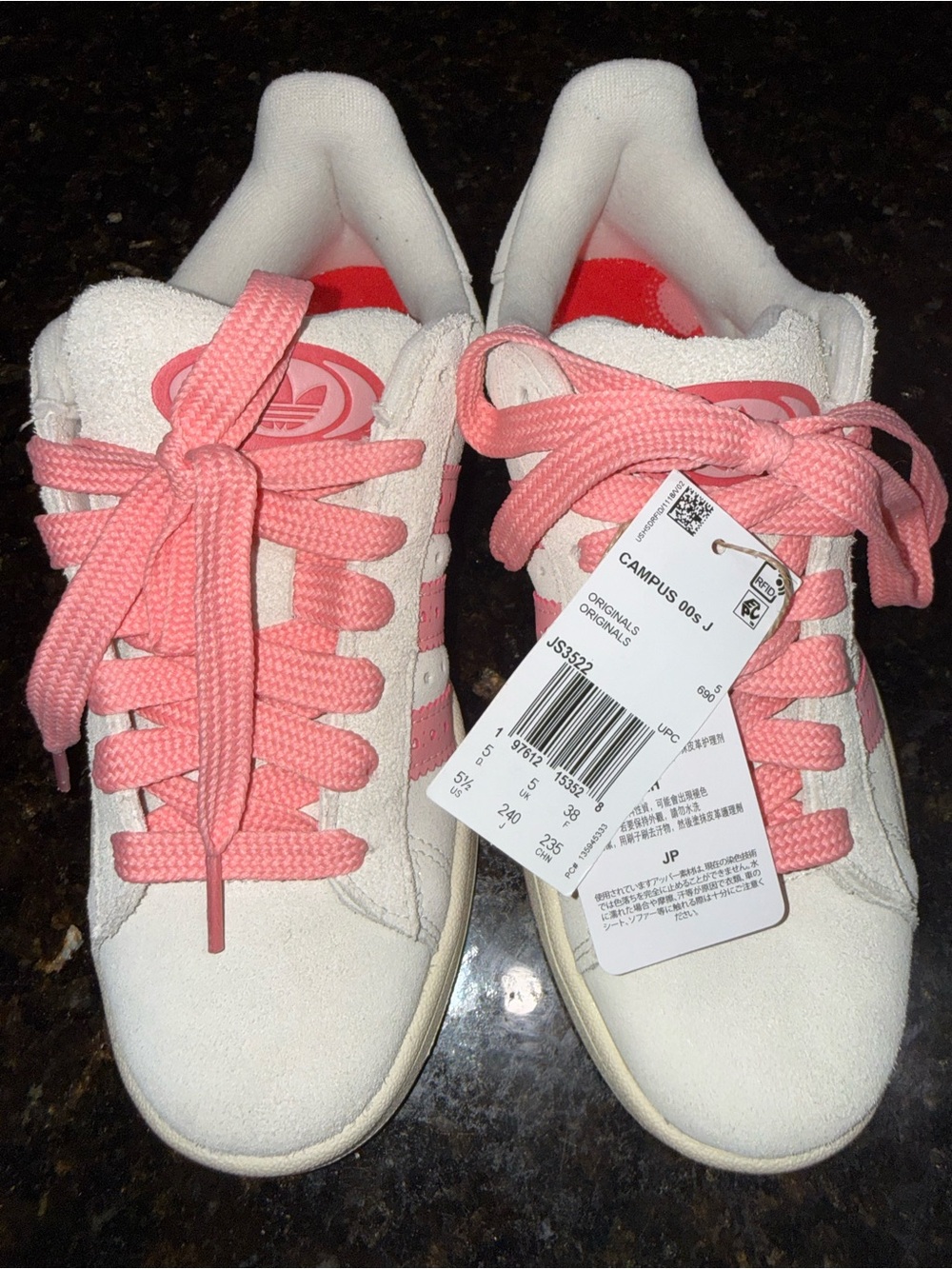 Adidas Campus 00s Valentine’s Day GS Cream Pink JS3522 5.5Y New No Box